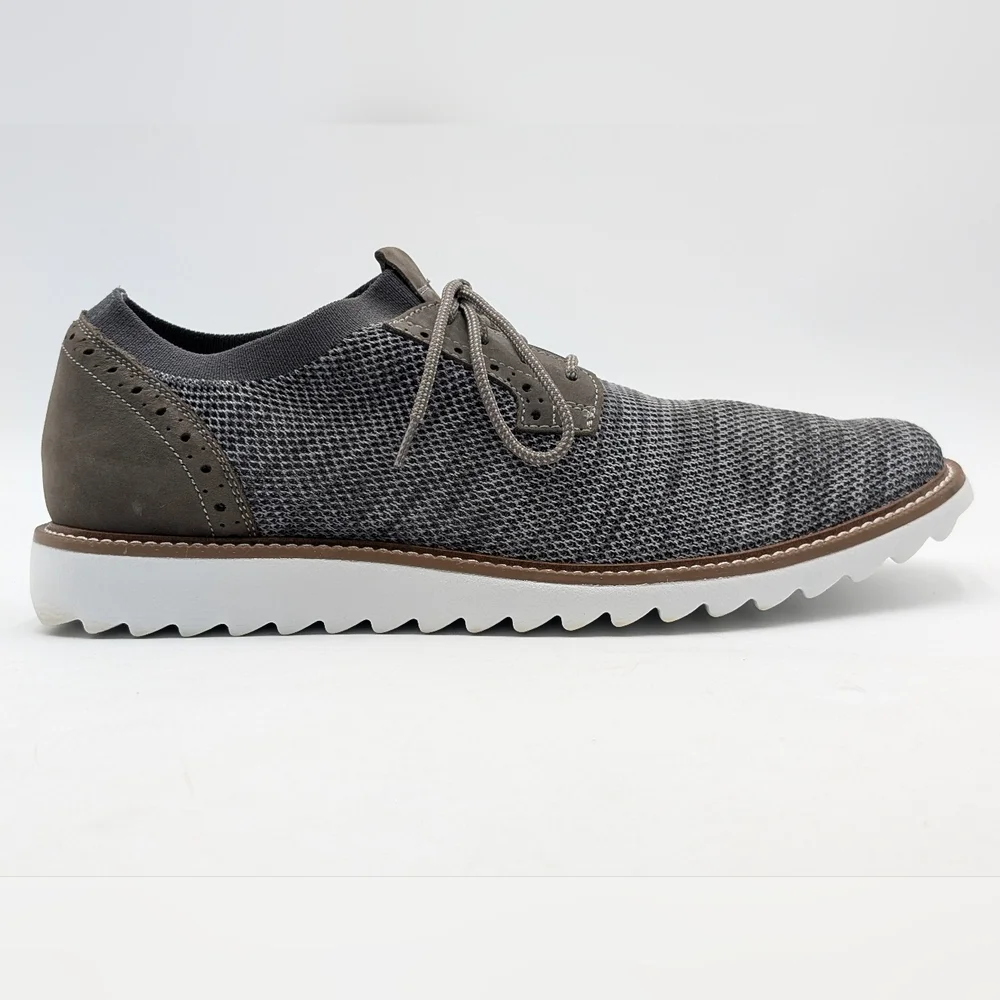 Dockers Feinstein Men Size 11.5 Gray Knit Oxford Smart Series Comfort Foot Bed